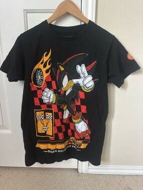 Black Shadow the Hedgehog Speed and Power Grand Prix Graphic Mens Tee from Sonic